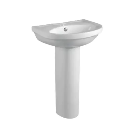 [MLU654227657] Lavatorio Pileta Zoe Aspen Baño Blanco Con Pedestal Acra