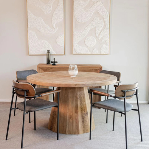 [MLU1004280650] Mesa De Comedor Rústica En Madera De Pinotea Reciclada Selen