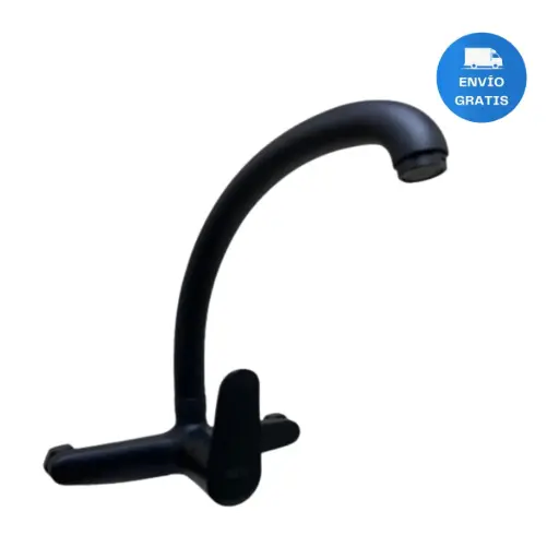 [MLU687637906] Monocomando Color Negro Wico Pared De Cocina 20cm Acra