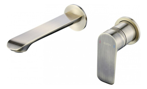 [MLU643947483] Monocomando, Lavatorio De Empotrar Dorado Klipen Urban Acra
