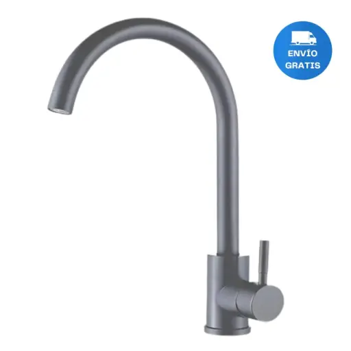 [MLU641212517] Monocomando/griferia/canilla Cocina Mesada Grafito Acra