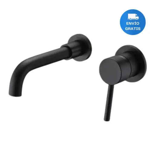 [MLU602006274] Monocomando/griferia/canilla De Empotrar Baño Negro Mat Acra