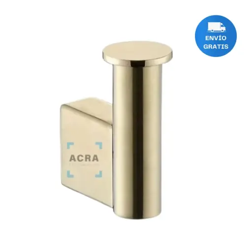 [MLU632729650] Perchero Toallero Metal Gold Dorado Baño Cocina Oficina Acra