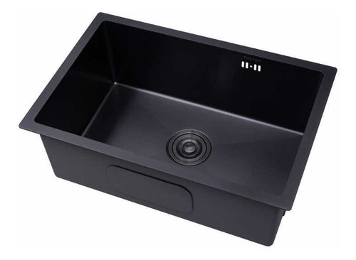 [MLU620387534] Pileta De Cocina Negra Mate Acero 304 Acra