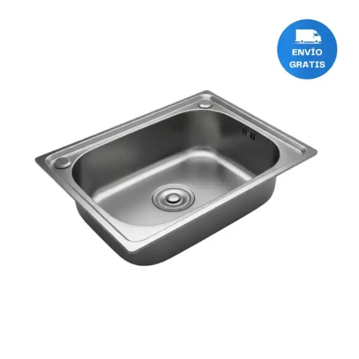 [MLU480706833] Pileta Simple Cocina + Válvula+anti Desborde + Canilla Acra
