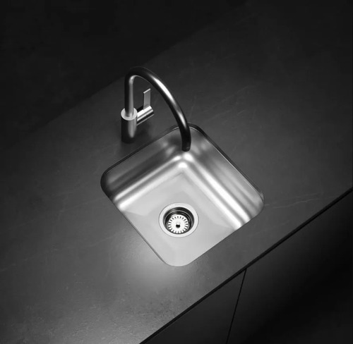 [MLU1091319536] Pileta Simple Johnson 37x34x18 Embutir Acero Inox. 304