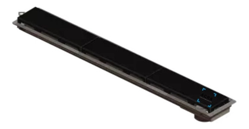 [MLU625538237] Rejilla Desagüe De Piso Lineal Ducha En Negro Mate Acra