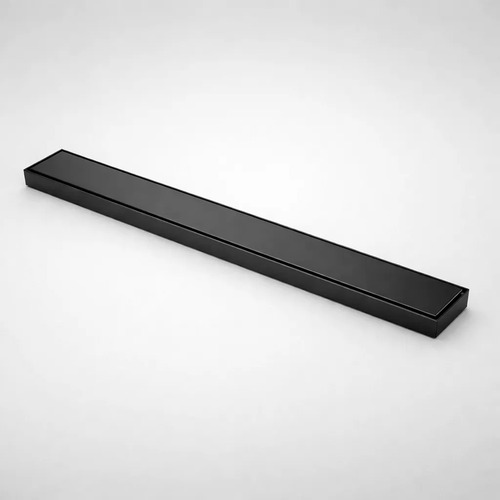 [MLU665043979] Rejilla Desagüe De Piso Lineal Lisa Negro 60 Cm Largo Selen