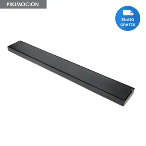 [MLU665138747] Rejilla Desagüe De Piso Lineal Lisa Negro 80 Cm Largo Selen