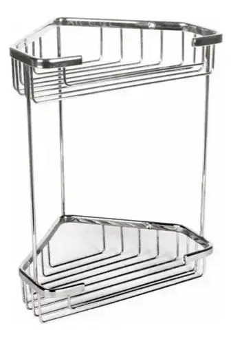 [MLU479310199] Repisa Esquinero Para Baño/ducha Metalica Dos Niveles Acra 