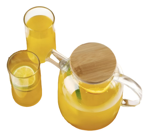 [MLU679734488] Tetera De Vidrio Con Tapa En Madera Acra