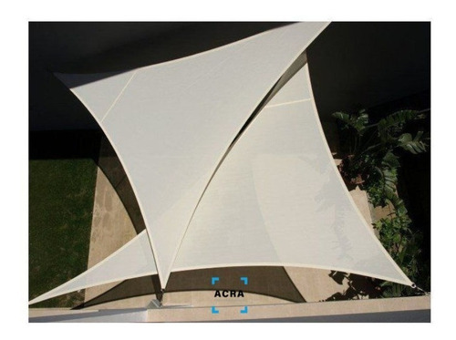 [MLU625781901] Toldo Lona Vela Triangular 4x4x4 Patio Piscina Terraza Acra
