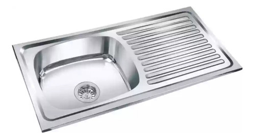 [MLU638692258] pileta con mesada de apoyo acero inoxidable  cocina bacha