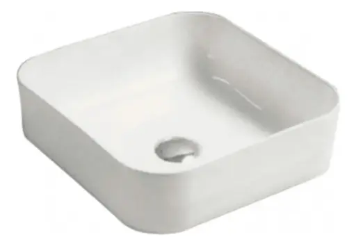 [MLU1336046770] Bacha Pileta Cuadrada De Baño Blanca Loza Para Apoyo Acra