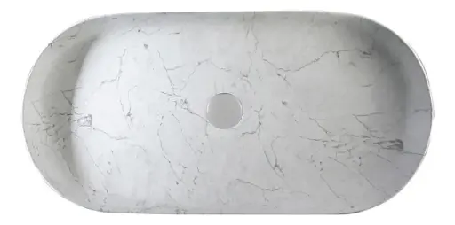 [MLU1342162224] Bacha Pileta Ovalada De Apoyo Para Baño Loza Marmolada Acra