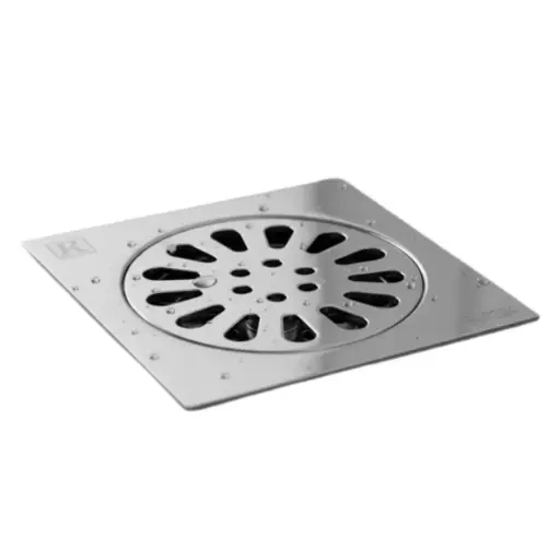 [MLU693696765] Rejilla Desagüe Para Baño Acero Cromado 10x10 Cm Acra