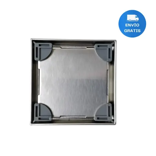 [MLU1418161776] Rejilla Piso Desagüe 10x10 Acero Para Revestir Satinado Acra