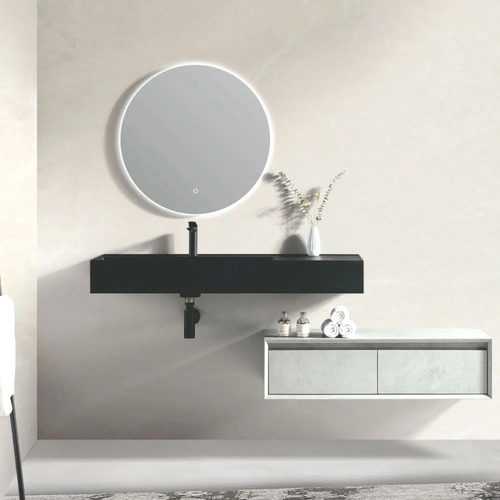 [MLU1498871706] Mueble De Baño Aéreo Con Cajón Y Bacha Octop Gris Acra