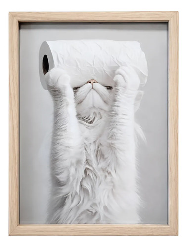 [MLU1509027256] Cuadro Decorativo Para Baño Gato Acra
